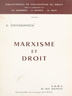 cover image of Marxisme et droit